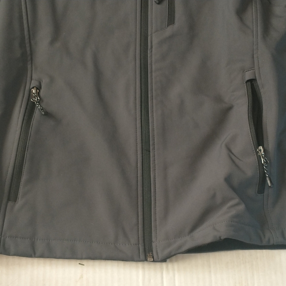 Swiss Tech zip front jacket, very soft interior lining! Dark grey, men's small - Picture 4 of 10